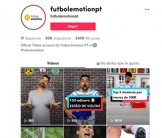 Loja online Fútbol Emotion Portugal - Blogs de futebol - Tiktok Futbol Emotion PT - 2.JPG